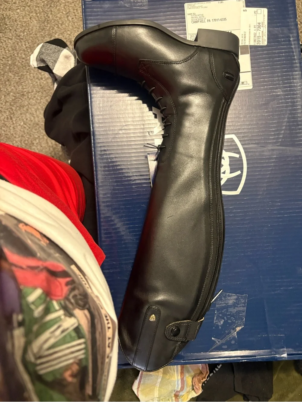 Ariat Black Over-The-Knee Leather Boots